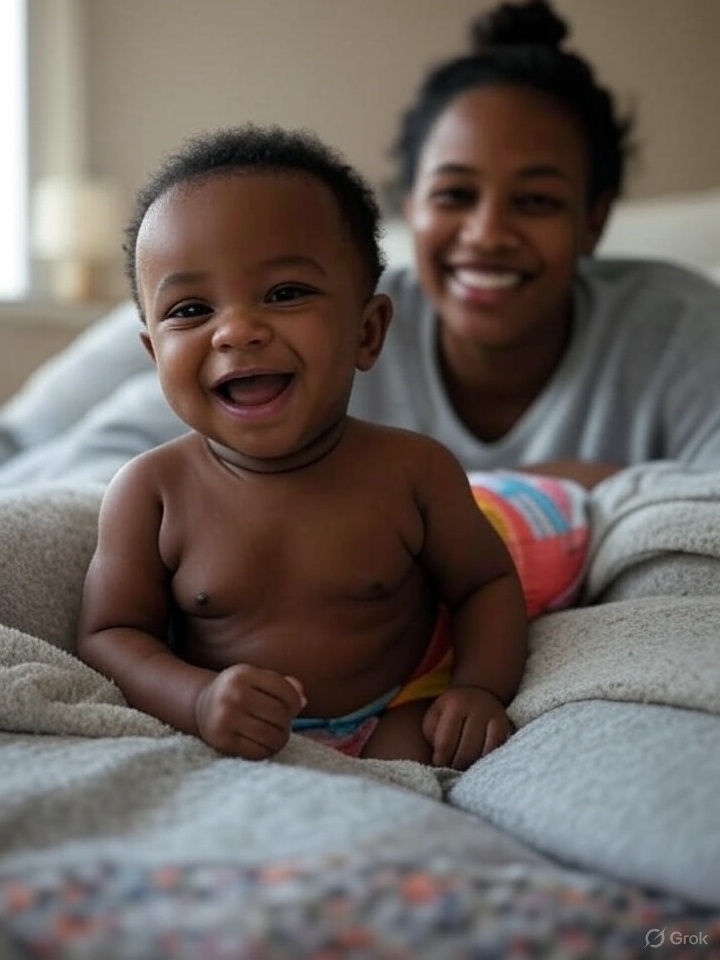 bebe-afro-qui-sourit-avec-sa-maman-en-arriere-plan-mathan-family